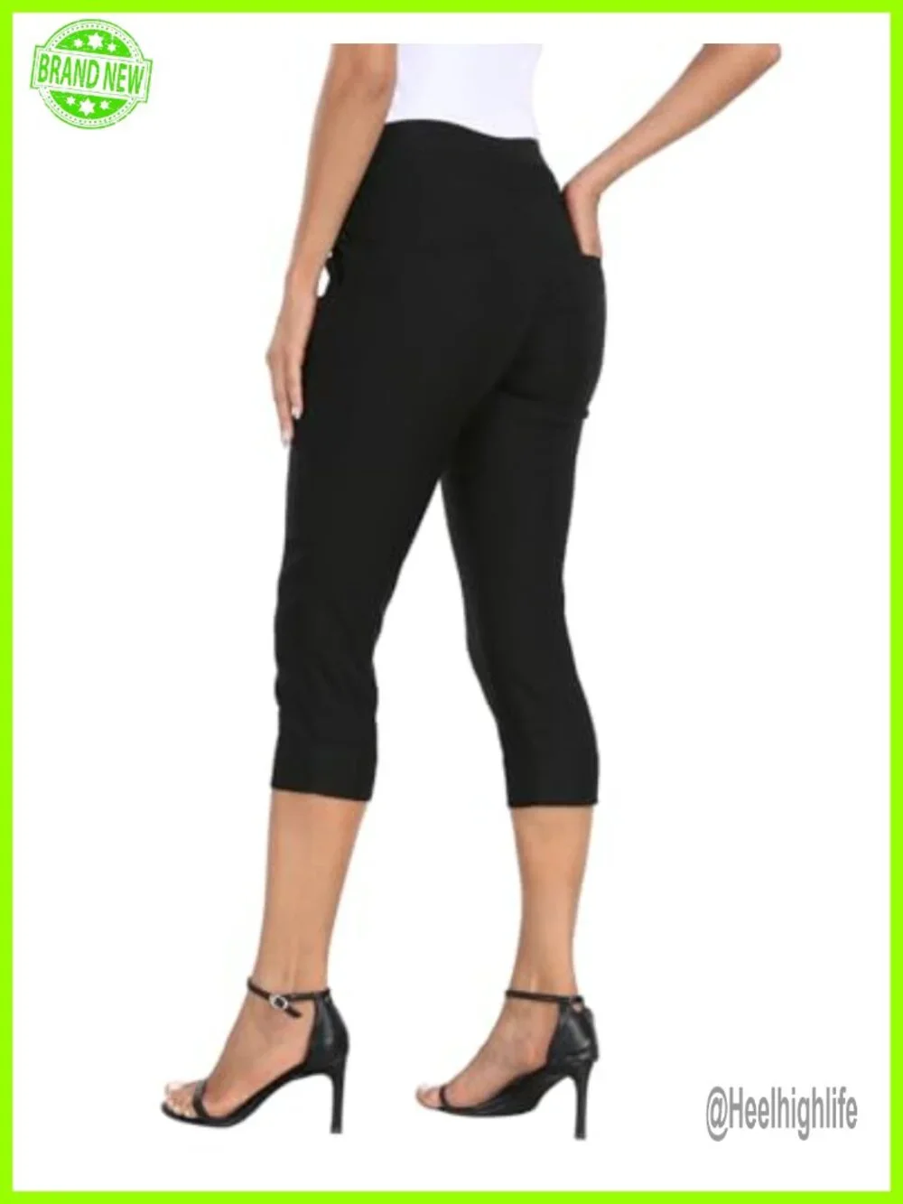 Women's Stretch Pull On Capri Pants 19
